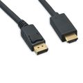 Enet Displayport Male To Hdmi Male Passive Adapter Cable 3Ft 28 Awg 4K DPM-HDMIM-3F